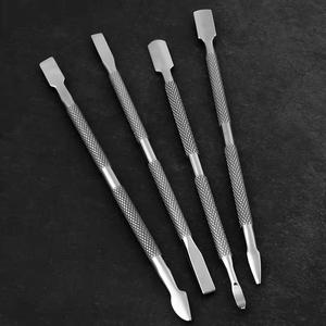 Dual-End Stainless Steel <b>Nail</b> Cuticle Pusher Tool Set Reusable Double Head Manicure Salon Grade - Product Image 2