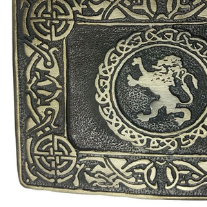 Boucle de ceinture écossaise motif Lion Rampant, finition antique de haute qualité, accessoires pour tenue Highland - Product Image 5