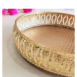 Modern Handcrafted Round Hammered Brass Urli Tray for Home Decor Traditional <b>Floating</b> Flower Tea Light <b>Candle</b> Holder Wedding - Product Image 4