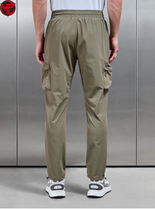 Gray Men Solid Elastic Waist <b>Cargo</b> Trousers Mid Waist Breathable Quick Dry Loose Fit Casual Nylon <b>Pants</b> Custom Outdoor - Product Image 6