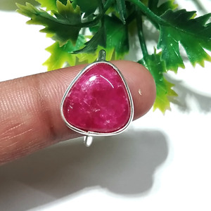 Natural Pink Onyx Gemstone <b>Ring</b> 925 Sterling Silver <b>Ring</b> Handmade Triangle Gemstone <b>Ring</b> <b>Adjustable</b> Statement Jewelry for Women - Product Image 4