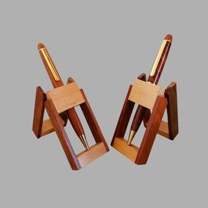 Natural Wooden <b>Pen</b> Stand for Desk – Rustic Tabletop <b>Organizer</b> for <b>Pens</b>, Pencils, Brushes, Markers and Everyday Stationery - Product Image 3