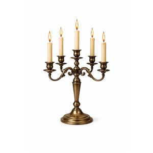 Wholesale 5 Light Gold Candelabra Metal Taper Candle <b>Holder</b> Antique Brass <b>Candlestick</b> Stand Wedding Table Centerpiece Home Decor - Product Image 5
