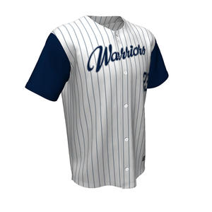 Maillots de baseball respirants pour hommes en polyester et coton de qualité supérieure, prix de gros, design personnalisé, boutonnés, grandes tailles. - Product Image 1