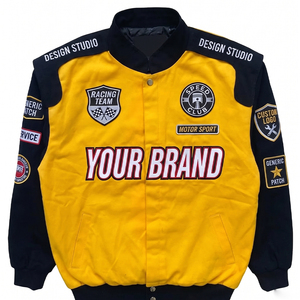 Blouson Bomber de Course Nascar Oversize en Coton Brodé Personnalisé avec Logo Vintage, Idéal pour la Moto et le Sport, Collection Automne - Product Image 5