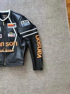 Vanson Heated Windproof Eco-Friendly Leather Racing <b>Jacket</b> Cowhide Cafe <b>Racer</b> Streetwear - Product Image 3