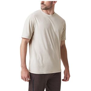 Camiseta Personalizada para Hombre, Cuello Redondo, Manga Corta, Algodón Beige Claro, Casual, Suave, Transpirable, Ligera, para Uso Diario en Verano - Product Image 4