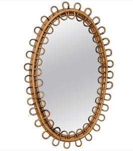 แผ่นรองจานหวายรูปวงรี ดีไซน์น่ารัก เป็นมิตรกับสิ่งแวดล้อม เส้นผ่านศูนย์กลาง 300 มม. หนา 10 มม. ของตกแต่งผนัง - Product Image 1