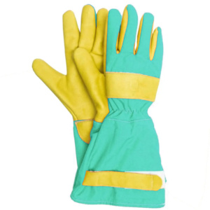Durable Leather Spark-Resistant Cowhide Grain Welding Gloves Fluorescent <b>Drilled</b> Cotton Fabric <b>Hand</b> Protection for Safety Tasks - Product Image 5