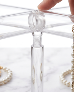 Acrylic Modern Customized for Jewelry Display <b>Stand</b> Easy Assembly Transparent Corner Shelf Design for Ring Display Retail - Product Image 1