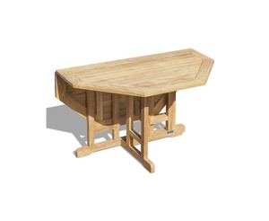Teak Wood Hexagonal Outdoor Table Solid Wood Garden Dining Table Natural Finish Premium Furniture - Product Image 3