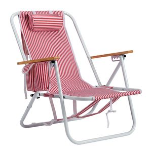 Sedia da Spiaggia da 24 Pollici, Comoda e Portatile, in Ferro con Tessuto Oxford, per Soggiorno, Meditazione o Palestra - Product Image 1