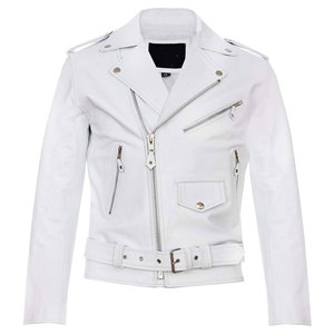Chaqueta de cuero genuino para hombre, estilo piloto, con cuello de piel, abrigo de invierno de cuero auténtico, cierre de cremallera y detalle de cinturón. - Product Image 5