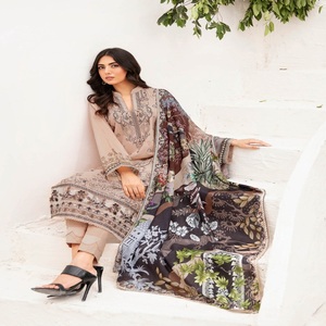 Women's Heavy Embroidered Three-Piece Indian & <b>Pakistani</b> Style Saari Salwar Kameez <b>Dress</b> on Sale for <b>Eid</b> - Product Image 6