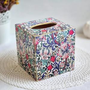 Caja de pañuelos de madera con estampado étnico estilo bohemio para decoración del hogar, accesorio al por mayor - Product Image 6