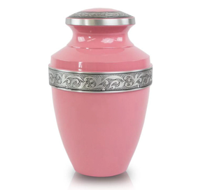 Urna Funeraria de Metal Clásica Pinl, Grabada, para Cenizas de Adultos, Estilo Americano/Europeo - Product Image 1