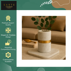 Vase à fleurs en céramique de luxe, de qualité supérieure, fabriqué à la main, écologique, moderne et élégant, pour la décoration intérieure - Product Image 2