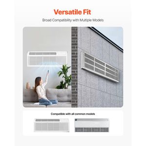 Griglia esterna da parete per condizionatore d'aria da 42 pollici, compatibile con la maggior parte dei marchi, con istruzioni di utilizzo in inglese. - Product Image 2
