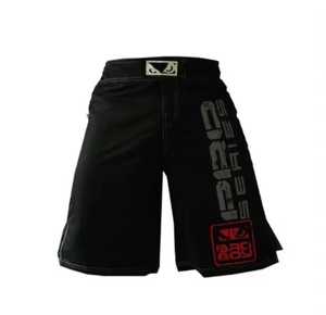 <b>Men's</b> Board <b>Shorts</b> with Gray and <b>Red</b> Logo Print Quick Dry Breathable Elastic Waist Sporty Style Canvas 100% Cotton Mid Length - Product Image 1