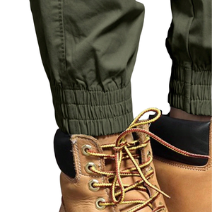 Pantalones Jogger Cargo Verde Oliva para Hombre, Cintura Elástica, Cierre de Cremallera, Múltiples Bolsillos, Casuales, de Lona, Antiestáticos, Transpirables - Product Image 6