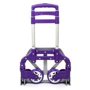 Carrello Pieghevole Portatile in Alluminio Viola, Carrello a Mano Richiudibile per Bagagli - Product Image 1
