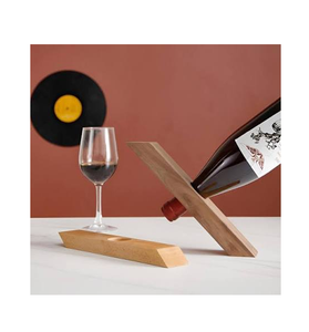 Estante de madera para botellas de vino de 3 niveles y 8 posiciones, soporte para botellas, decoración de mesa, estante de madera para botellas de vino - Product Image 3
