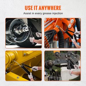 Heavy Duty 10000 PSI Max. Pressione di lavoro 20 OZ/600 CC capacità leva azione pistola grasso Kit 18.5 pollici tubo flessibile 2 piatto - Product Image 6