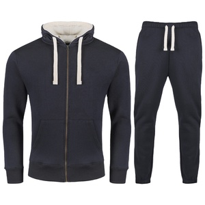 ชุดกางเกงกีฬาขนแกะสองชิ้นสำหรับทุกเพศฤดูหนาวชุดวอร์มมีฮู้ดแห้งเร็วระบายอากาศโลโก้ขนาดพิเศษ - Product Image 5