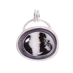 Pendentif en turquoise buffle blanc, collier en argent sterling 925, bijou artisanal de luxe, cadeau pour femme - Product Image 3