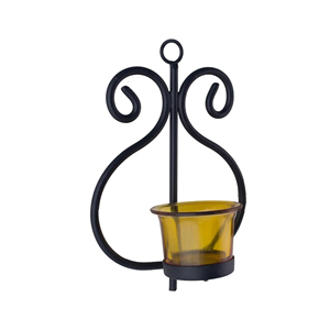 Elegant Scrollwork Metal <b>Sconces</b> Feature Glass Tea <b>Light</b> Cups, Three Ornate Wall Holders Create Warm Ambiance In Any Room - Product Image 3