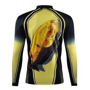 T-shirts de pêche personnalisés en gros, fabricant OEM, fournisseur de marques privées, production en vrac, protection UV, vêtements de sport respirants - Product Image 2