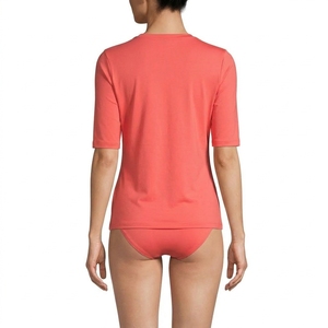 Wholesale <b>Women</b> Short Sleeve <b>Swim</b> <b>Shirt</b> Rash Guard Athletic Sports Top Quick Drying Beachwear Custom Supplier - Product Image 2