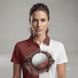 Grey Navy Blue Golf <b>Polo</b> Shirt Custom <b>Sports</b> Activewear Athletic Top Breathable Casual Wear Short Sleeve Shirt For Women - Product Image 4