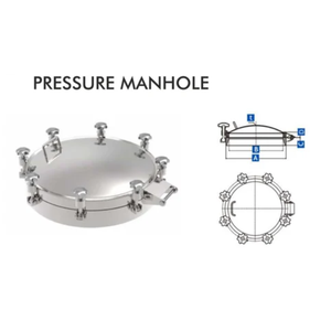 Tapa de registro de acero inoxidable SS para tanques de presión y almacenamiento - Product Image 1
