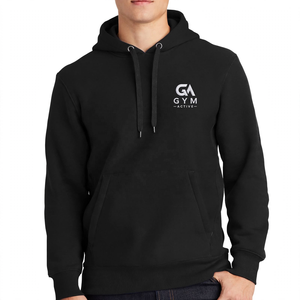 Sweat à capuche unisexe GYM Active pour homme, 340 GSM, léger, motif lettres, cordon de serrage, 100 % coton, noir, pour l'automne - Product Image 1