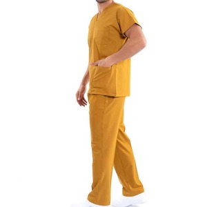 Private Label <b>Plus</b> <b>Size</b> Men Hospital <b>Scrub</b> Suit Uniform Two-Piece Medical <b>Scrub</b> Set - Product Image 2
