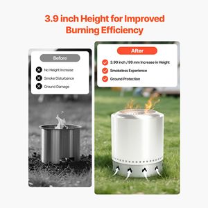 Supporto per Braciere in Acciaio Inossidabile da 19,5 Pollici per Solo Stove Bonfire, Telaio di Supporto per Stufa ad Anello Senza Fumo per AC Burn - Product Image 4