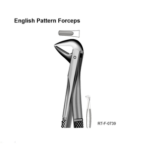 Forceps d'extraction dentaire manuels ergonomiques de classe I RT-F-0735, modèle anglais, en acier inoxydable, certifiés CE, Roboz Tech Pakistan - Product Image 5
