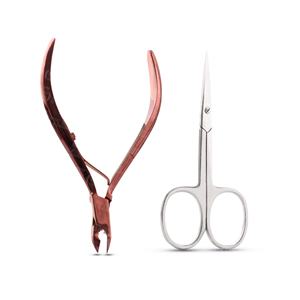 Ensemble professionnel de ciseaux à cuticules à pointe fine et coupe-ongles, kit d'outils de manucure 2 pièces, fabrication OEM, outils de soin des ongles directement de l'usine - Product Image 2