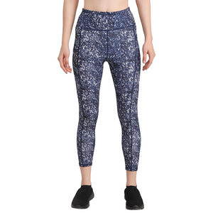 Legging de sport respirant et antibactérien pour femme, taille haute, longueur intégrale, personnalisable par sublimation - Product Image 1