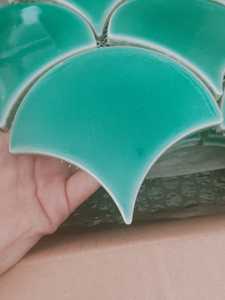 Premium Porcelain Green Ceramic Tiles Non-Slip Antibacterial Polished Unique <b>Mosaic</b> Shape Wall Floor Tiles for Bathroom Villa - Product Image 5