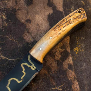 Couteau de chasse Viking fait main : lame en acier inoxydable pleine longueur, fourreau en cuir - Product Image 4