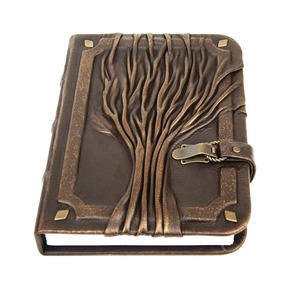 Leather Travel <b>Journal</b> with Tree of <b>Life</b> Design Personalized Notebook Lockable Diary Soft Cover A5 Size Gift Option Custom Quote - Product Image 5