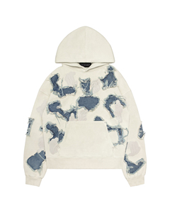 Ventes chaudes - Sweats à capuche personnalisés avec logo pour hommes - Sweat à capuche surdimensionné - Impression intégrale - Sweats à capuche avec patch blanc - Product Image 1