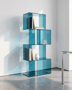 Étagère à livres moderne en acrylique, étagère d'angle à 1 niveau, étagère de rangement transparente du sol au plafond, personnalisable - Product Image 3