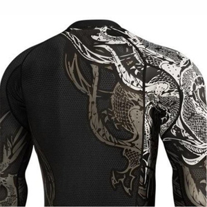 Rashguard de haute qualité pour hommes et garçons, à manches longues, respirant, imprimé, pour MMA, BJJ, Jiu Jitsu, fitness et natation, vente en gros - Product Image 5