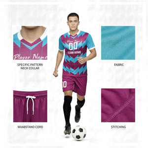Nuevo Conjunto de Uniforme de Fútbol Unisex para Adultos, Camiseta de Fútbol a Rayas Transpirable 100% Poliéster para Entrenamiento para Jugadores Masculinos y Femeninos - Product Image 5