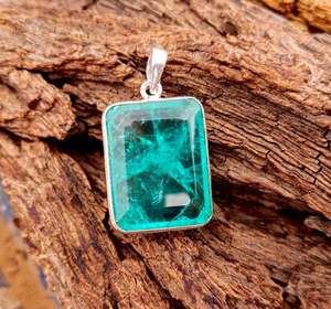 Colgante de Plata de Ley 925 con Turmalina Paraiba de Lujo, Joyería Hecha a Mano, Elegante Regalo para Mujer, a la Moda - Product Image 2