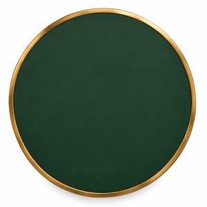 Sous-verre en cuir marbré, sous-verre en cuir vert, sous-verre à bordure en laiton, sous-verre à bordure dorée, sous-verre rond, sous-verre de luxe, sous-verre décoratif - Product Image 1