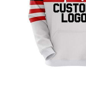 Sweat à capuche zippé pour homme, color block, manches raglan, poche kangourou, cordon de serrage, logo personnalisé, décontracté, coupe oversize, en coton - Product Image 3